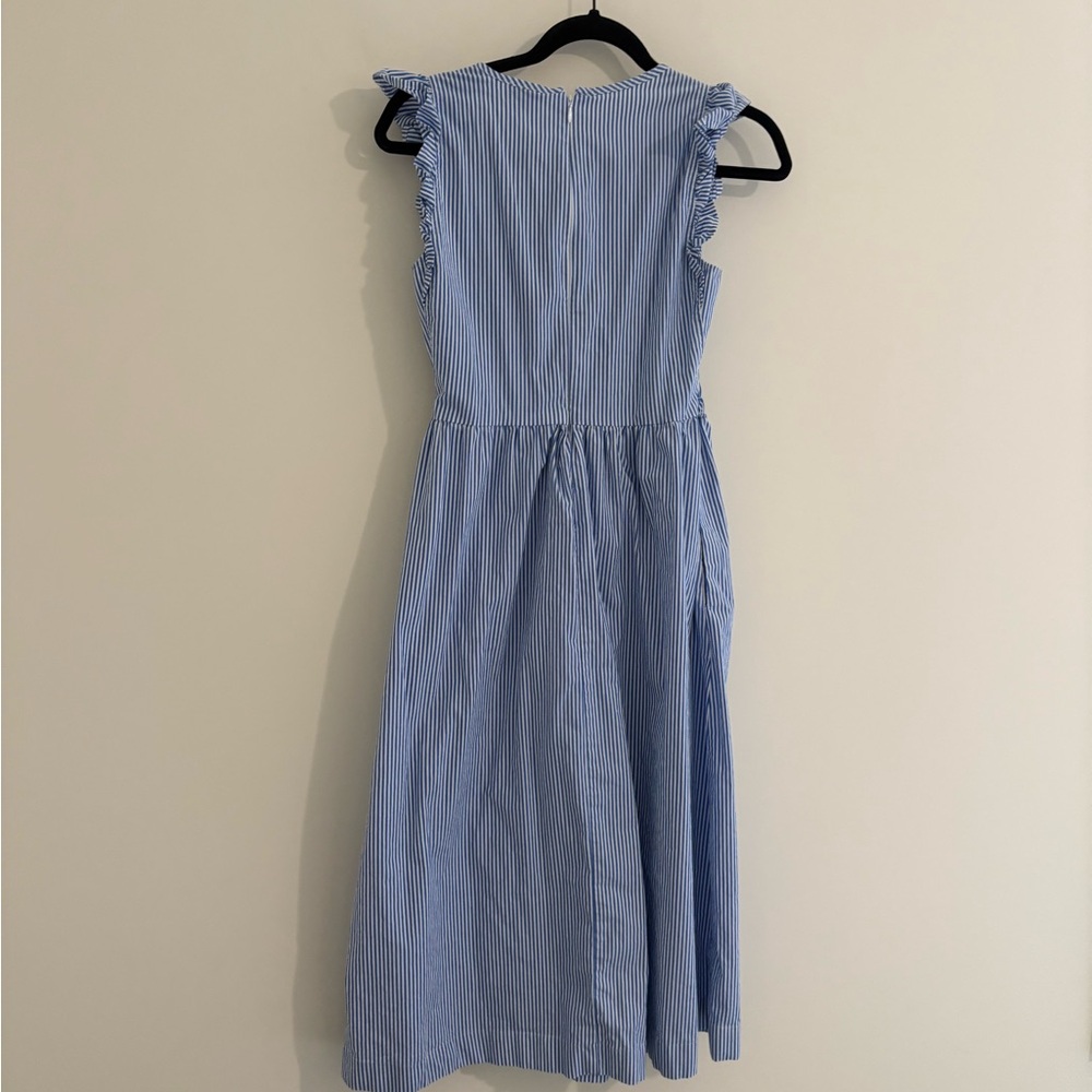 J. Crew Blue Striped Midi Dress - Picture 4 of 11
